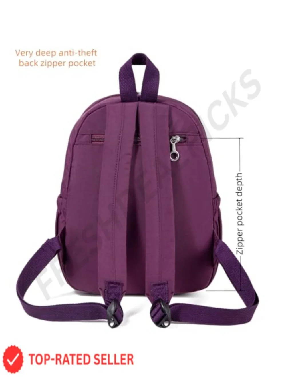 Nylon Mini Backpack for Women, Lightweight Small Daypack with Tablet Pocket